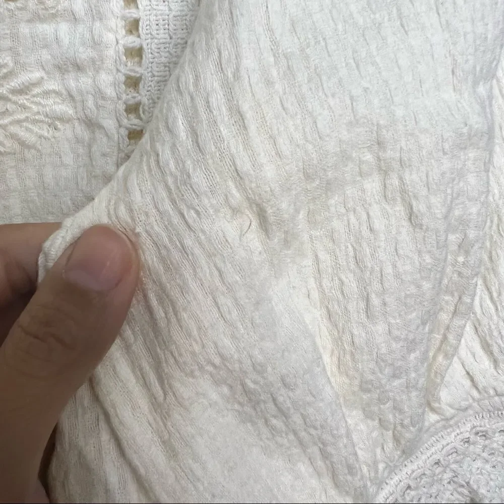 Zara Crotchet Lace Crop Blouse